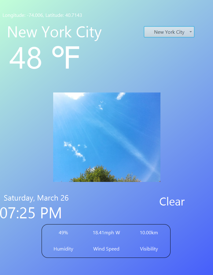My first project uses openweather api